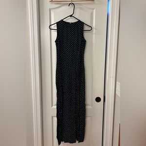 Elegant Black Polka Dot Dress